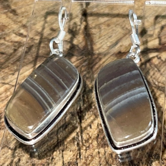 Translucent Fluorite Earrings 1 1/2” - Picture 2 of 11